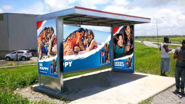 Pepsi 14×3 Bus Shelter